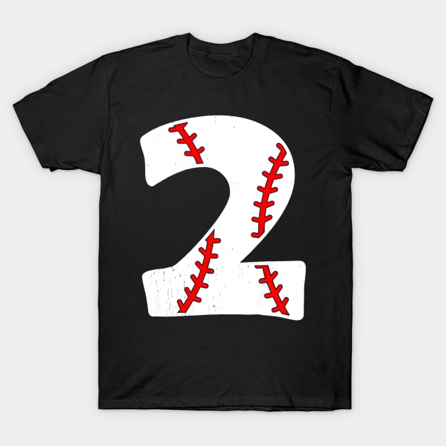 Kids 2 Years Old Birthday Baseball T-Shirt by Chicu